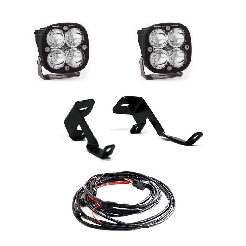 Load image into Gallery viewer, Baja Designs A-Pillar Light Kit Pair Squadron Sport Series Spot Pattern Clear Lens Toggle Wiring Universal 447680
