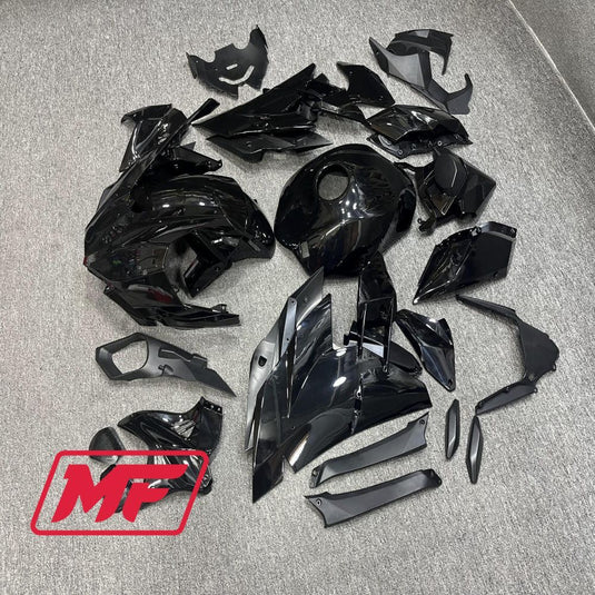 Monster Fairings Full Kit Kawasaki Ninja H2 15-23 Gloss Black + Windshield + Gas Tank Cover