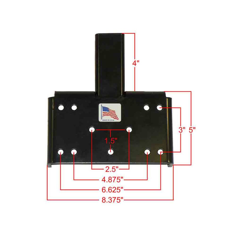 Load image into Gallery viewer, Rigid Hitch (ATV-WM2) ATV/UTV Winch Mounting Plate for 2 Inch Receivers - Made in USA

