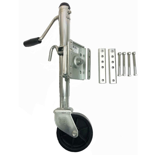 Fulton Marine Trailer Jack, 1,200 lbs. Capacity, Side Wind, Bolt-On Side Mount, 10 in. Travel