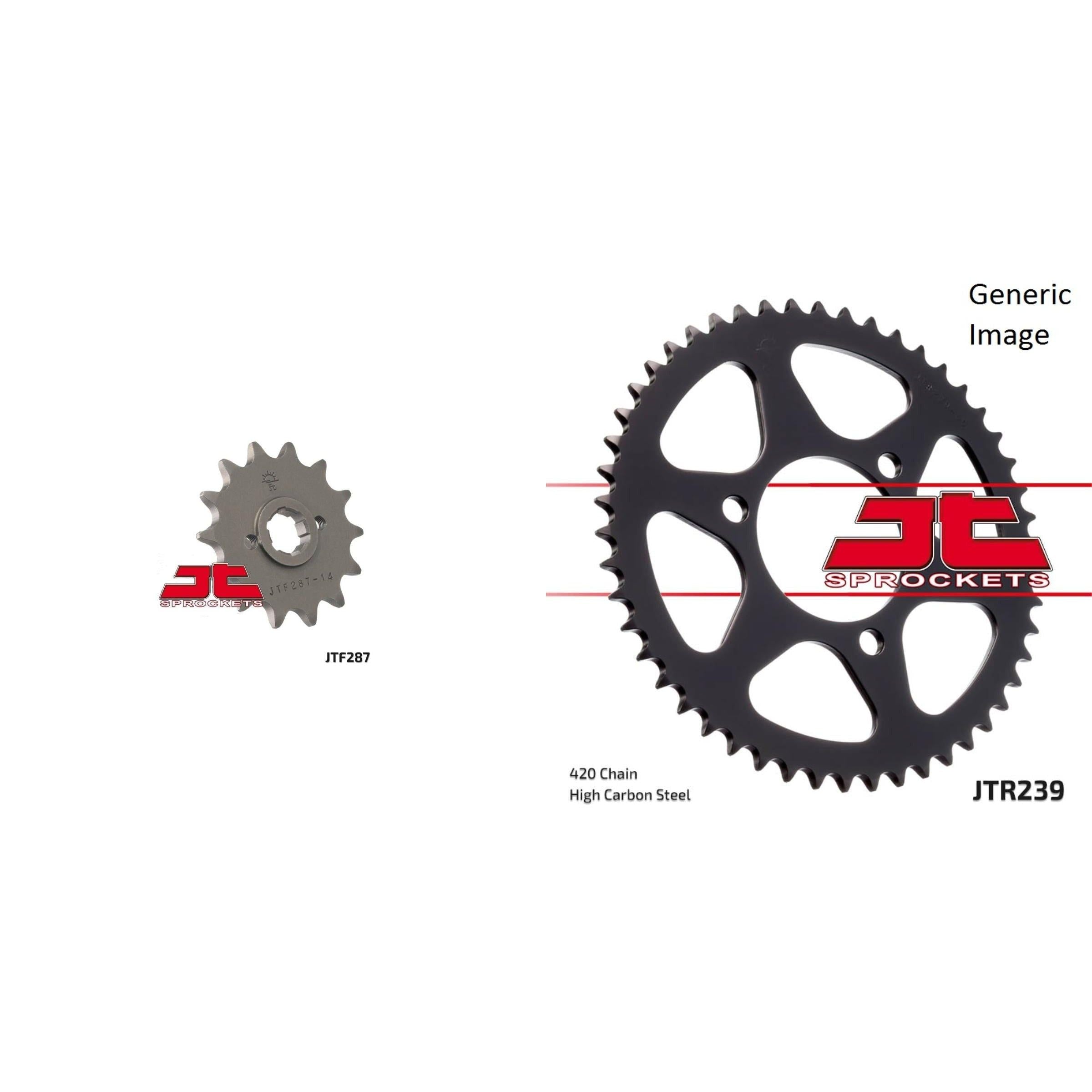 Front and Rear Steel Sprocket Kit for OffRoad HONDA XR350R 1983-1984