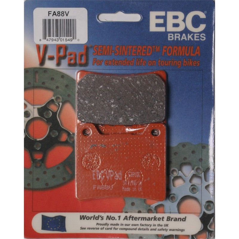 Load image into Gallery viewer, EBC 1 Pair V-Pad Semi-Sintered Touring Brake Pads MPN FA88V
