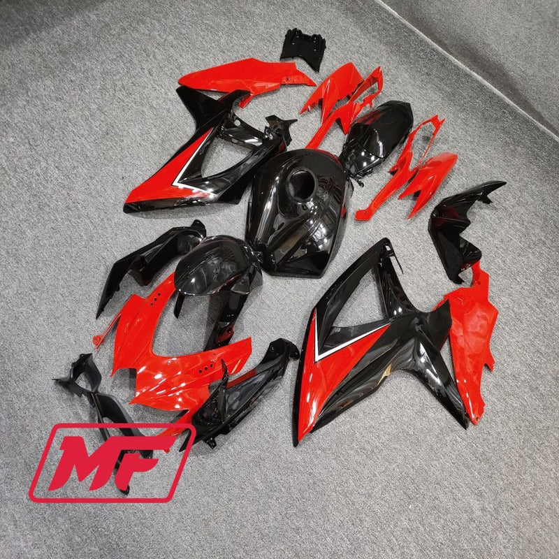 Load image into Gallery viewer, Monster Fairings Full Kit Suzuki GSXR600-750 08-10 Deep Gloss Red and Black + Windshield + Gas Tank Cover
