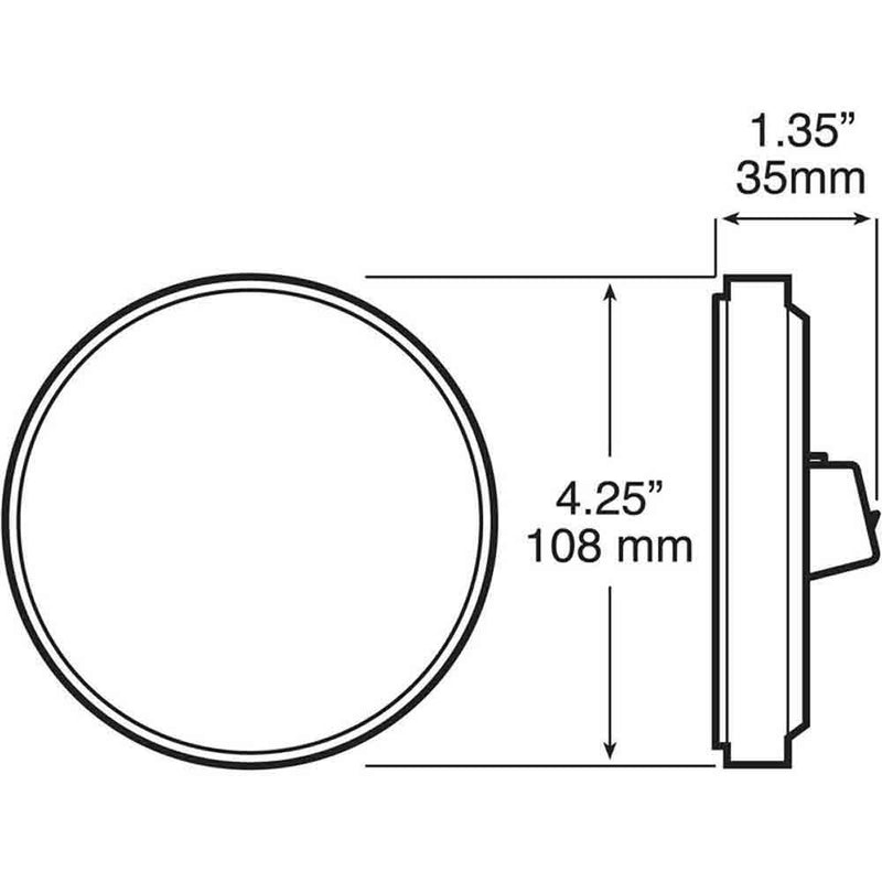 Load image into Gallery viewer, LumenX LED Stop/Turn/Tail, Round, AMP compatible, Grommet-Mount, 4, Red

