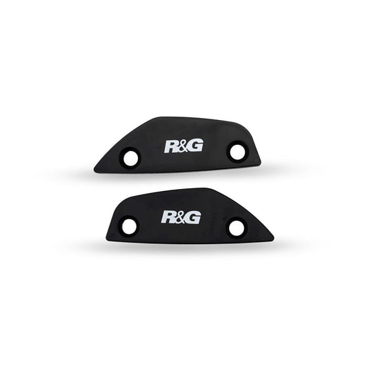 R&G Racing Black Mirror Delete Blanking Plates For 2023-2024 CF-Moto 450SR