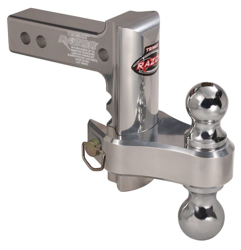 Load image into Gallery viewer, Trimax (TRZ6AL-RP) Razor Aluminum Adjustable Dual-Ball Mount with 2&quot; and 2-5/16&quot; Hitch Balls - 6&quot; Drop/Rise - 10,000 lbs. Tow Capacity
