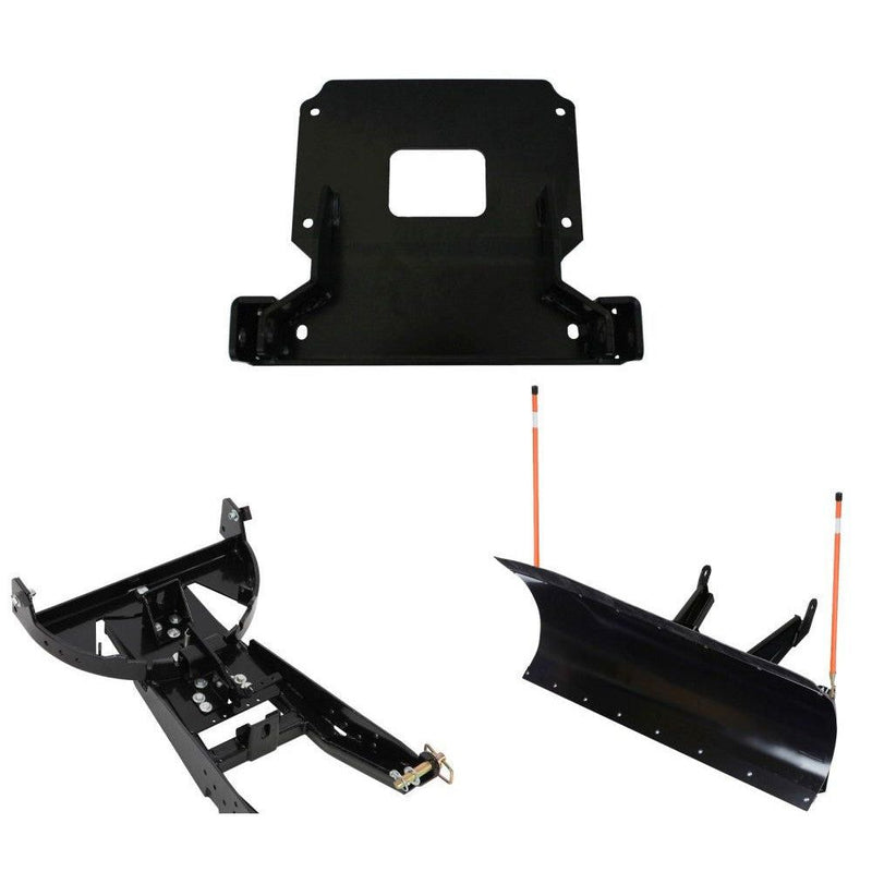 Load image into Gallery viewer, Denali Black UTV Snow Plow Kit For Polaris Ranger Crew 1000 Diesel 2016-2018
