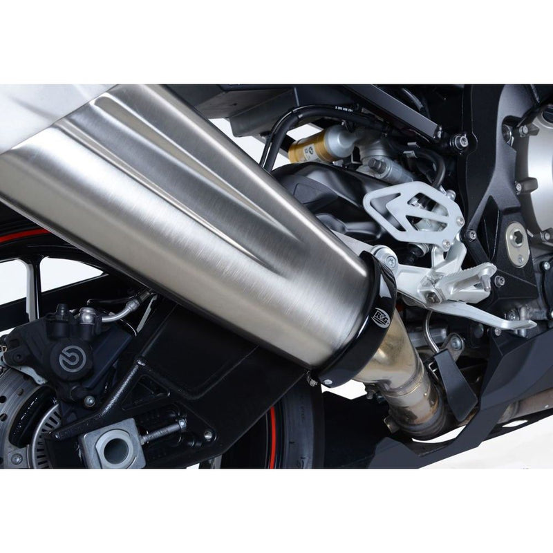 Load image into Gallery viewer, R&amp;G Racing Black Exhaust Protector For 2015-2018 BMW S1000RR EP0026BK

