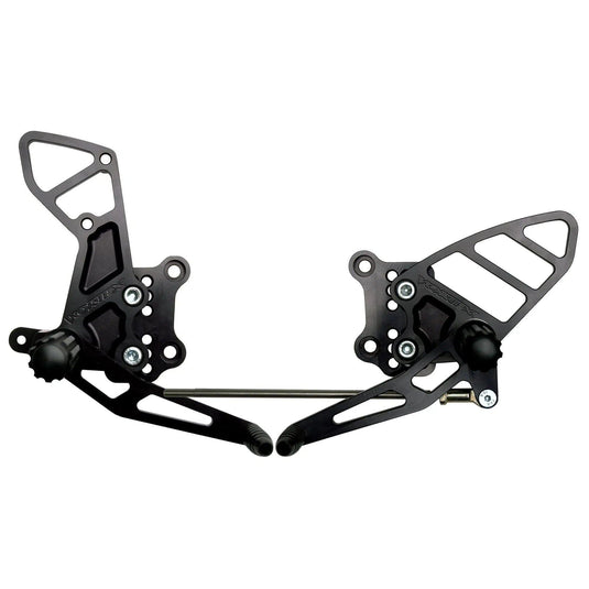 Vortex Racing Adjustable Rear Set Black - RS503K