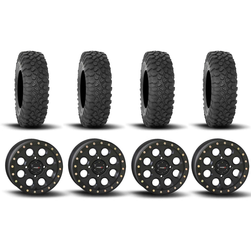 Load image into Gallery viewer, System 3 SB-7 Beadlock Matte Black 15" Wheels And XC450 Tires [33x10R-15]
