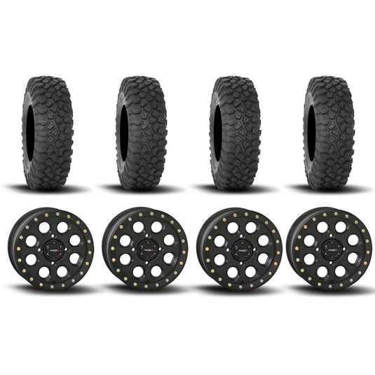 System 3 SB-7 Beadlock Matte Black 15" Wheels And XC450 Tires [33x10R-15]