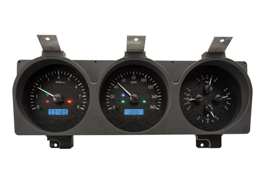 Dakota Digital 1981-1993 Dodge Full-size Truck/Ramchargers VHX Black Blue Display Gauge Kit VHX-81D-PU-K-B