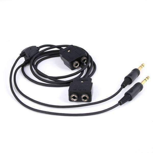 Rugged Air General Aviation Pilot Headset Extension Splitter Cable GA-SPLITTER