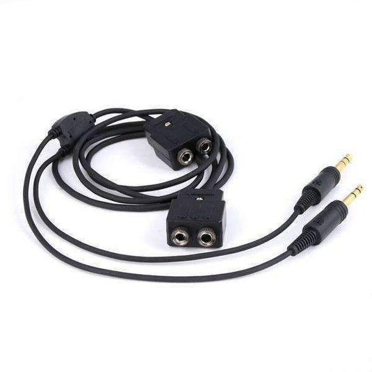 Rugged Air General Aviation Pilot Headset Extension Splitter Cable GA-SPLITTER