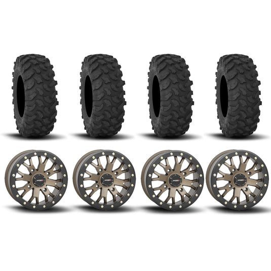 System 3 SB-4 Beadlock Bronze 15" Wheels And XTR370 Tires [35x10-15]