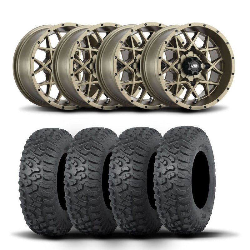 Load image into Gallery viewer, ITP Hurricane 14" Bronze Wheels And Terra Hook Tires [28x9-14]
