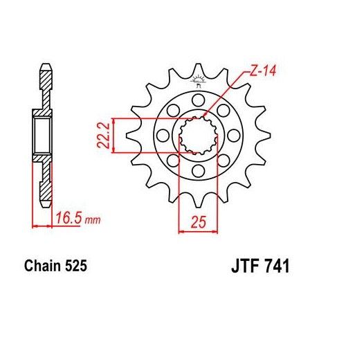 Steel Front Sprocket 14T for Street DUCATI 820 Hypermotard/SP 2013-2014