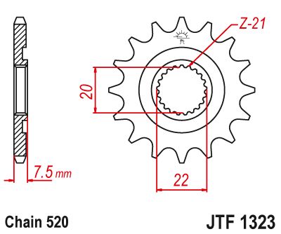 Load image into Gallery viewer, JT Sprockets Front Steel Countershaft Sprocket SC 13 Tooth 13T 520 Chain
