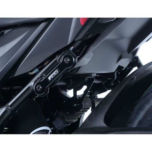 R&G Racing Black Rear Foot Rest Delete Blanking Plates For 2011-2018 Suzuki GSR750