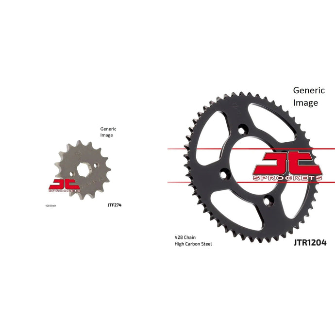 Front and Rear Steel Sprocket Kit for OffRoad HONDA XR100R 1985-2003