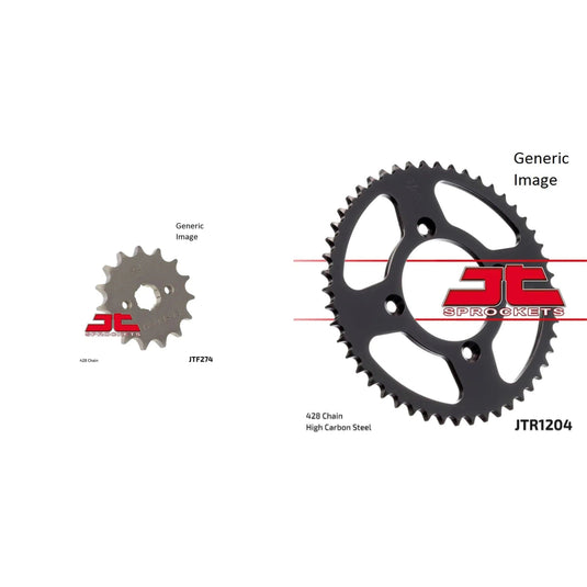 Front and Rear Steel Sprocket Kit for OffRoad HONDA XR100R 1985-2003