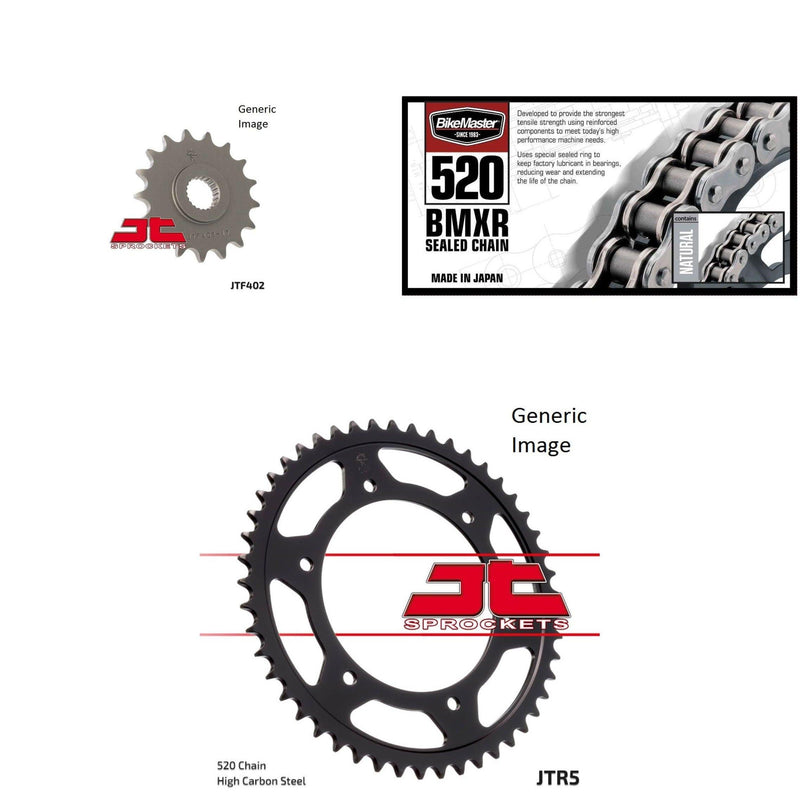 Load image into Gallery viewer, 520 BMXR Chain Natural, Front &amp; Rear Sprocket Kit APRILIA 650 Pegaso 1998-2004
