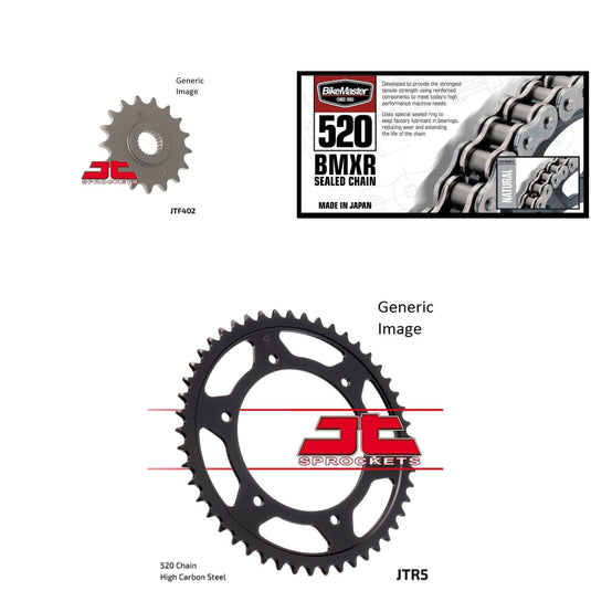 520 BMXR Chain Natural, Front & Rear Sprocket Kit APRILIA 650 Pegaso 1998-2004