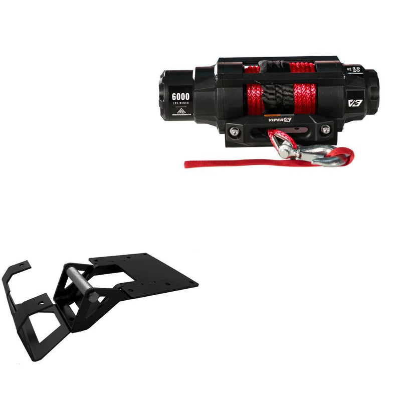 Load image into Gallery viewer, Viper 6000lbs V3 Winch Red Rope With Mount For Polaris Brutus 2012-2013 V36000SE_RE
