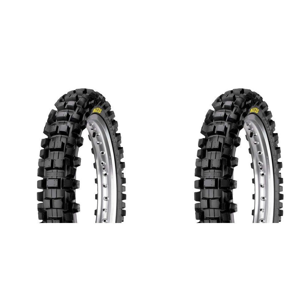 Pair of Maxxis Maxxcross IT M7305 Bias Dirt Bike Tires Rear 120/100-18 (2)
