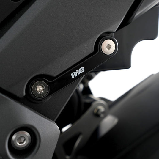 R&G Racing Black Footrest Delete Blanking Plates LHS For 2022-2024 Kawasaki KLR650