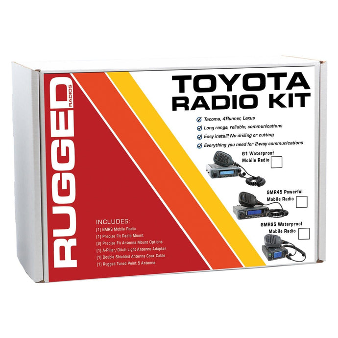 Rugged Radios Toyota Tacoma, 4Runner, Lexus Two-Way GMRS Mobile Radio Kit