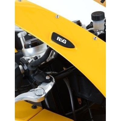Load image into Gallery viewer, R&amp;G Racing Black Mirror Delete Blanking Plates For 2024-2025 EBR 1190RX
