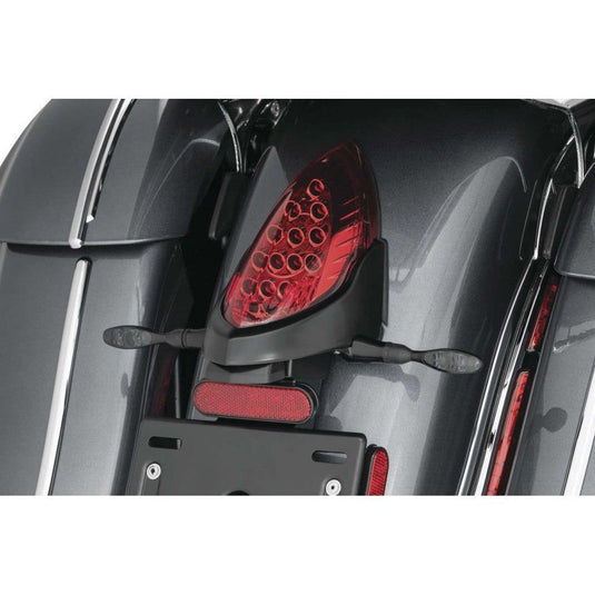 Kuryakyn Custom Rear Turn Signal and License Plate Mount for Indian Satin Black
