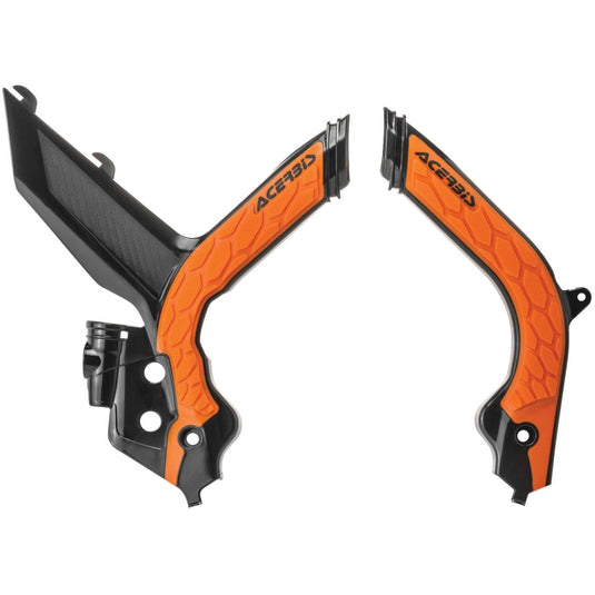 Acerbis Black/16 Orange X-Grip Frame Guard - 2733445229