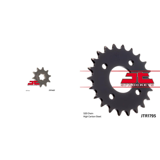 Front & Rear Steel Sprocket Kit for ATV/UTV SUZUKI LT80 QuadSport 1989-2006