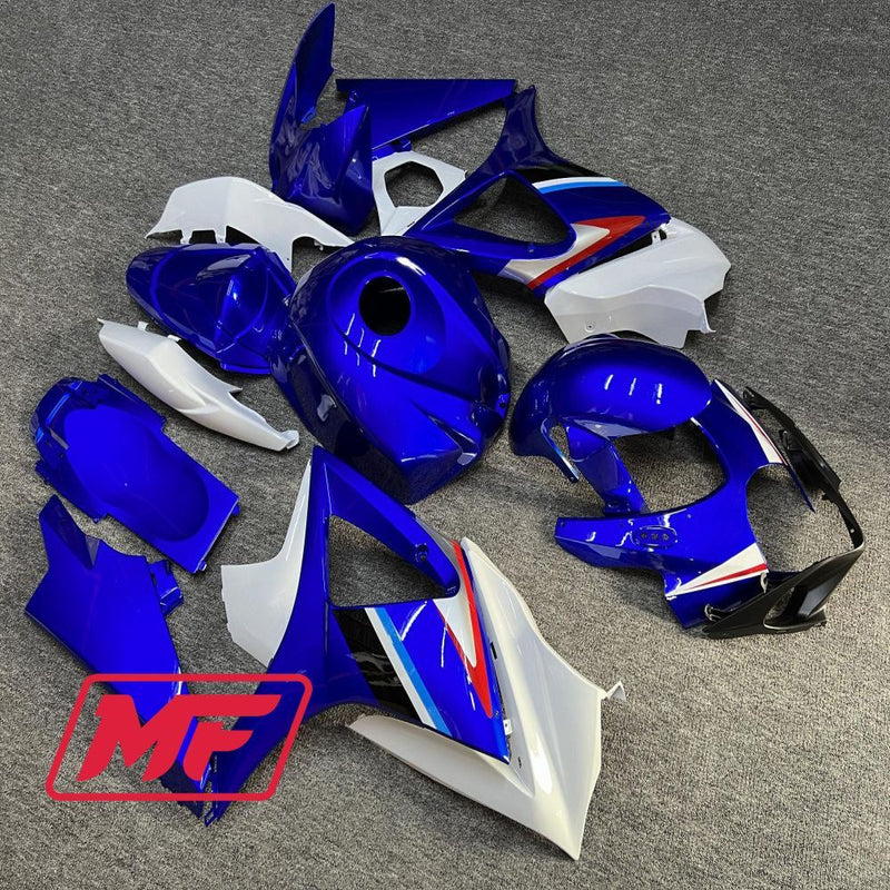 Load image into Gallery viewer, Monster Fairings Full Kit Suzuki GSXR1000 07-08 Blue White and Red + Windshield + Gas Tank Cover

