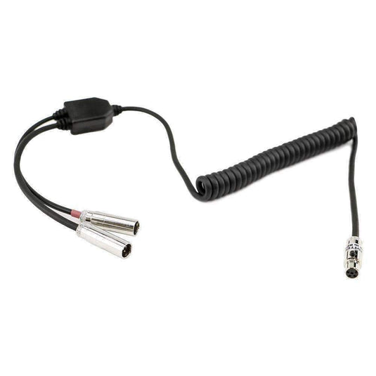 Rugged Radios Dual Radios to Headset Coil Cord Adapter for Crew Chief and Race Control CC-SPOTTER-SPL