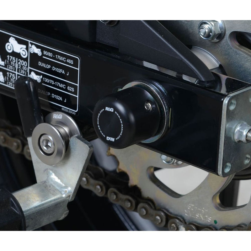 Load image into Gallery viewer, R&amp;G Racing Black Swingarm Protectors For 2017-2024 Suzuki GSX-R125
