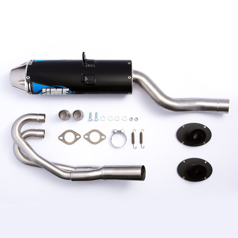 Load image into Gallery viewer, HMF Racing Black Competition Full System Exhaust for Polaris Outlaw 500 06-07 End Cap- Euro-Polished
