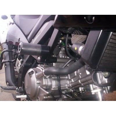 Load image into Gallery viewer, R&amp;G Racing Black Classic Style Crash Protectors For 2004-2012 Suzuki Vstrom 650 DL650
