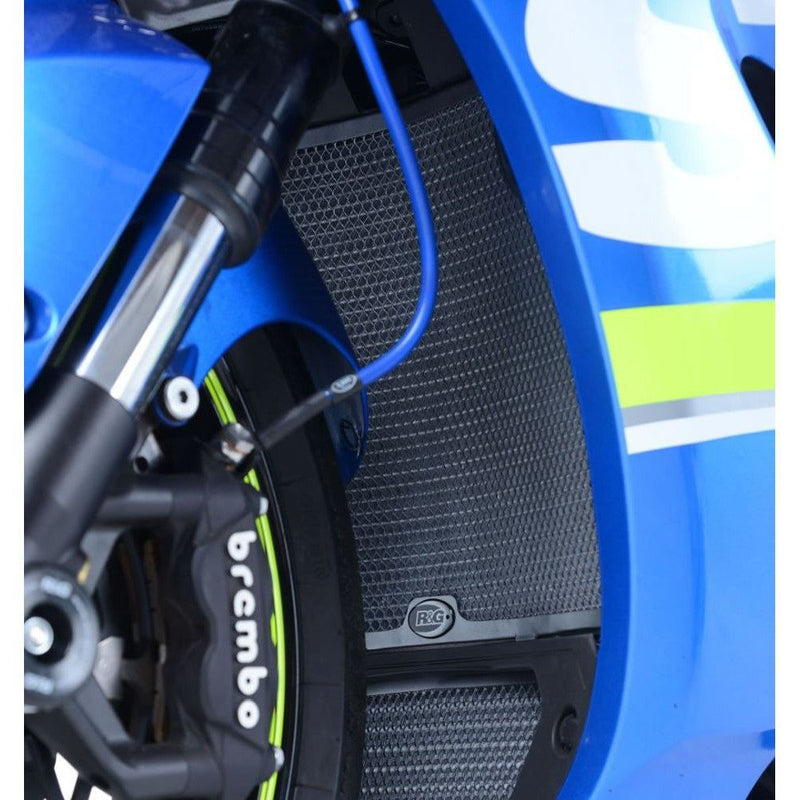 Load image into Gallery viewer, R&amp;G Racing Blue Aluminum Radiator Guard For 2017-2018 Suzuki GSXR1000
