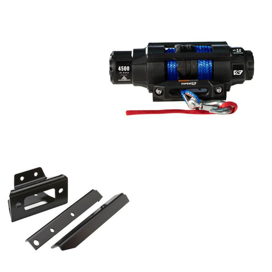 Viper 4500lbs V3 Winch Blue Rope With Mount For Polaris RZR 800 2008-2014