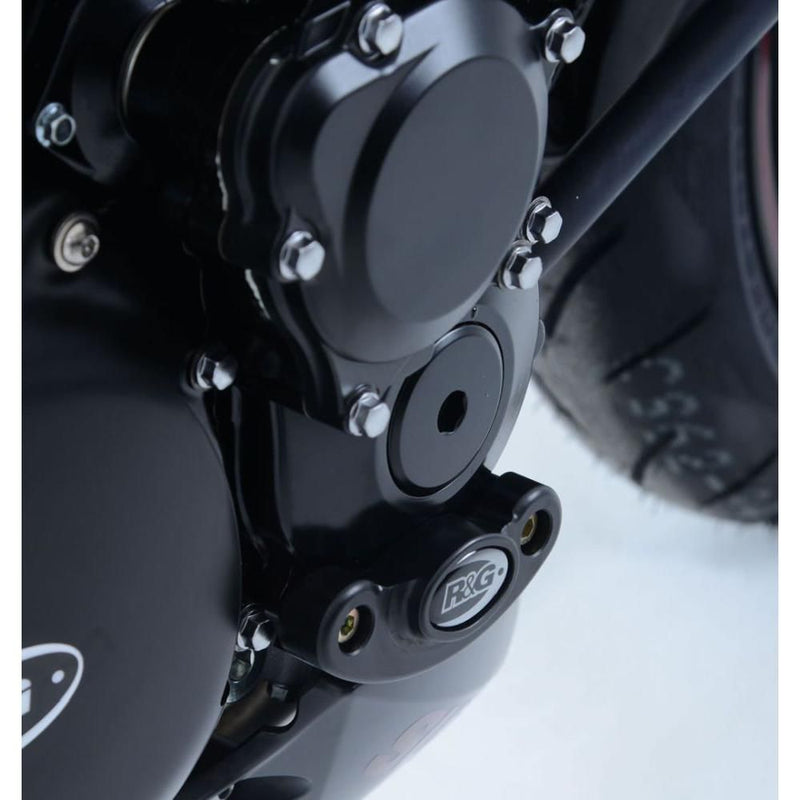Load image into Gallery viewer, R&amp;G Racing Black Engine Case Sliders RHS ECS0044BK
