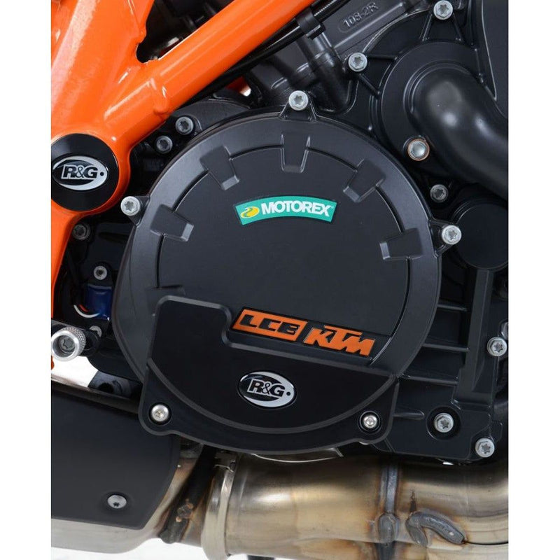 Load image into Gallery viewer, R&amp;G Racing Black Engine Case Sliders RHS For 2016-2020 KTM 1290 Super Duke GT
