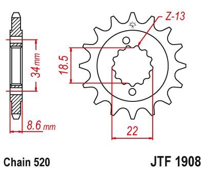 Load image into Gallery viewer, JT Sprockets Front OEM Type Rubber Cushioned Sprocket 15 Tooth 15T 520 Chain

