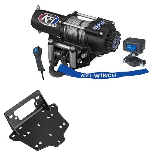 Load image into Gallery viewer, 3000 lb KFI Steel Winch &amp; Mount Kit Combo Can-Am 2013-2016 Maverick 1000 R Turbo
