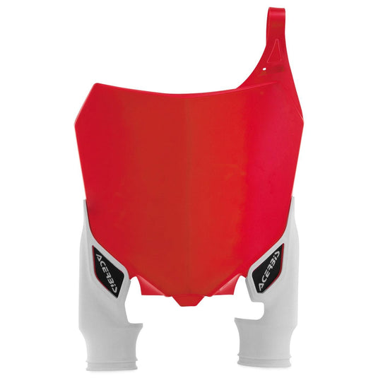 Acerbis Red/White Raptor Front Number Plate for Honda - 2527411005