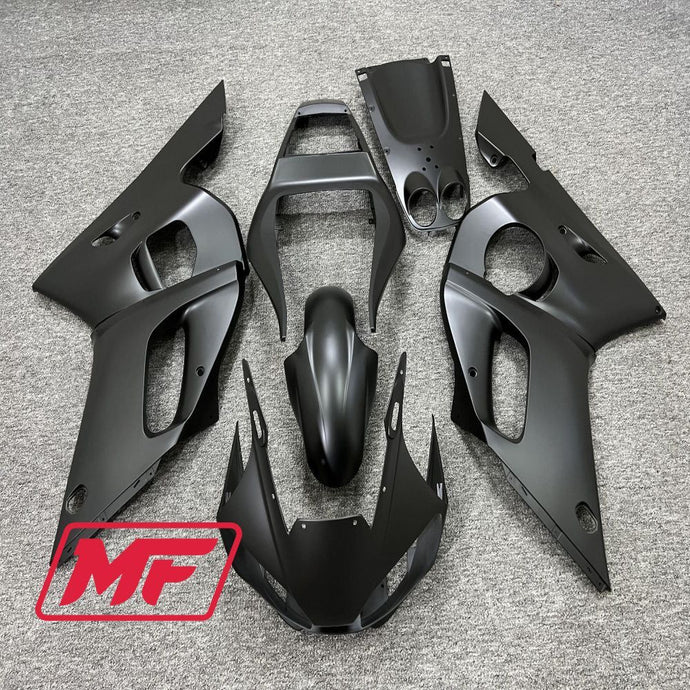 Monster Fairings Full Kit Yamaha R6 98-02 Matte Black + Windshield + Gas Tank Cover