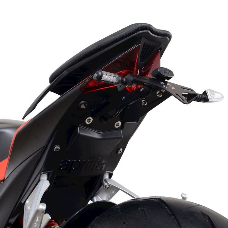 Load image into Gallery viewer, R&amp;G Racing Black Tail Tidy License Plate Holder For 2021-2024 Aprilia RS660
