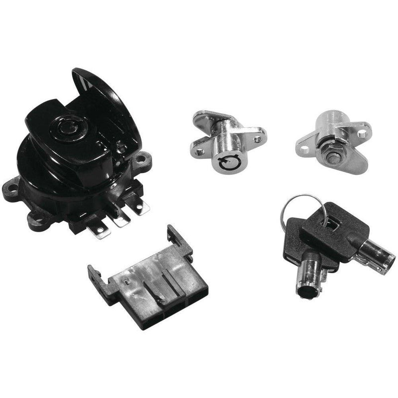 Load image into Gallery viewer, Bikers Choice Ignition Switch and Saddlebag Lock Kit For - 78404B Black
